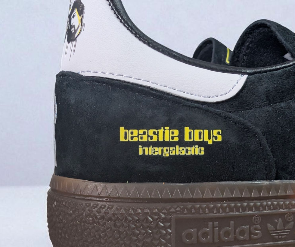 Limited edition Beastie Boys Intergalactic Adidas custom Black / white Handball Spezial trainers / sneakers