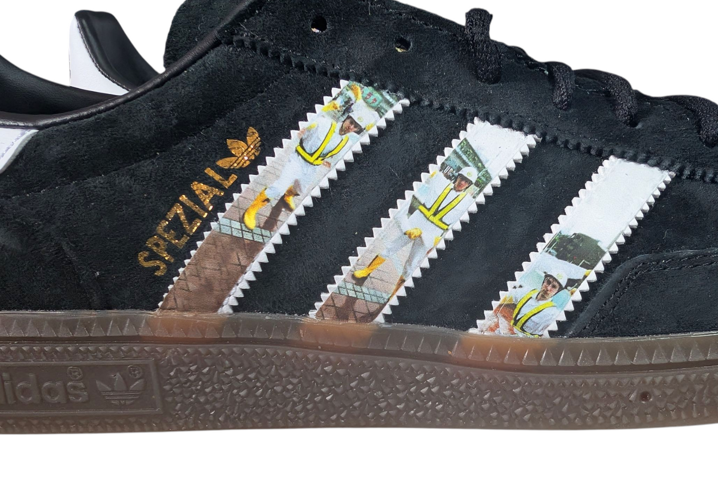 Limited edition Beastie Boys Intergalactic Adidas custom Black / white Handball Spezial trainers / sneakers