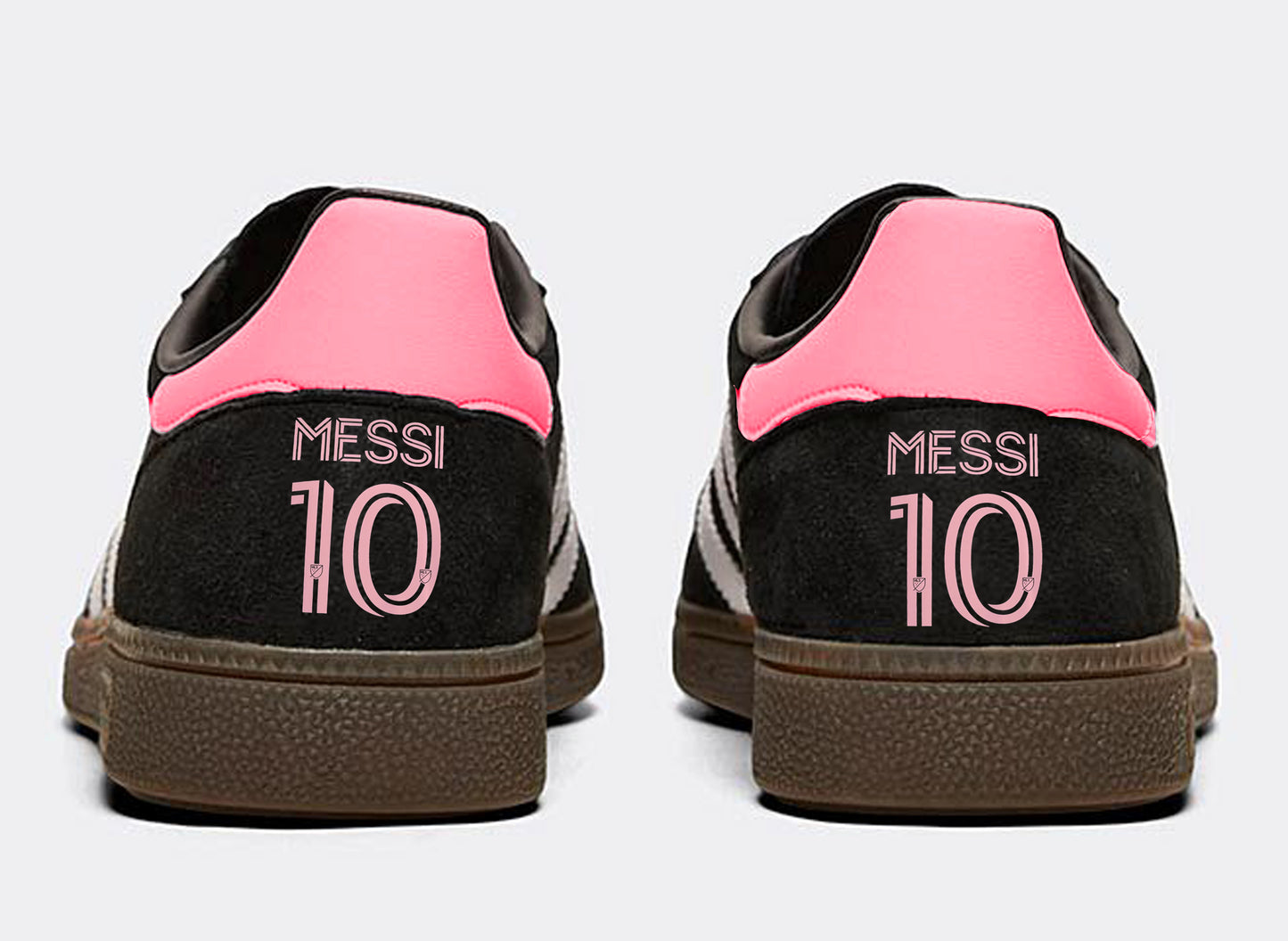 Limited edition Messi Inter Miami Black / pink Adidas custom Handball Spezial trainers / sneakers