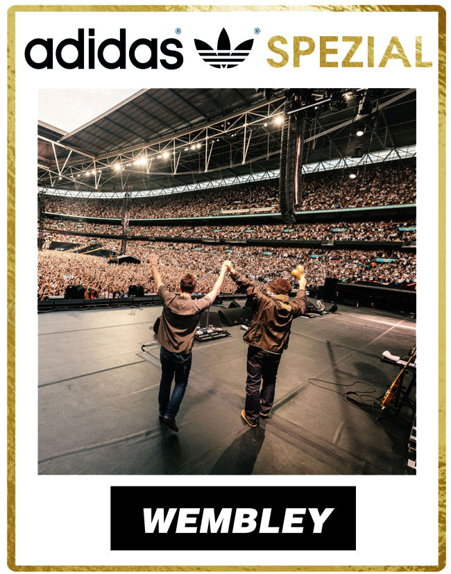 Limited edition Oasis Live 25 Wembley Adidas custom Black / white Handball Spezial trainers / sneakers