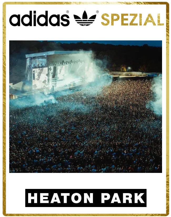 Limited edition Oasis Live 25 Heaton Park Adidas custom Black / white Handball Spezial trainers / sneakers