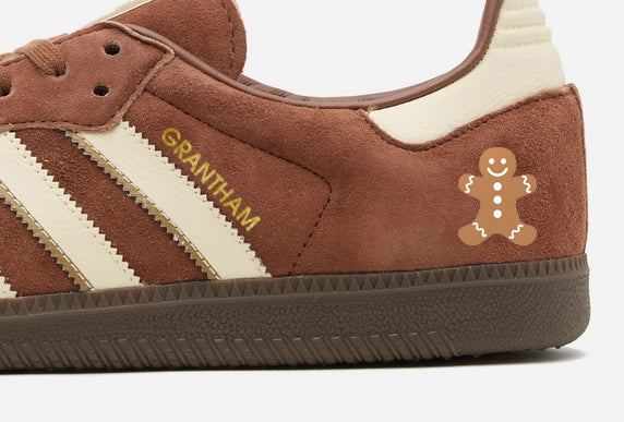 Limited edition Adidas Grantham Custom brown Samba OG trainers / sneakers