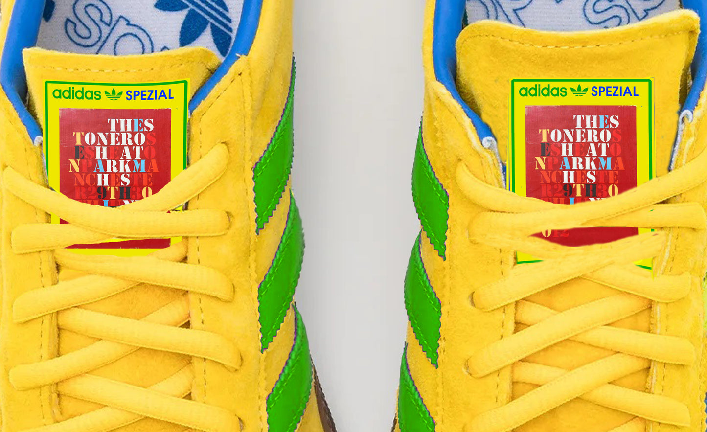 Limited edition The Stone Roses Heaton Park 2012 Yellow / Green / blue trainers / sneakers
