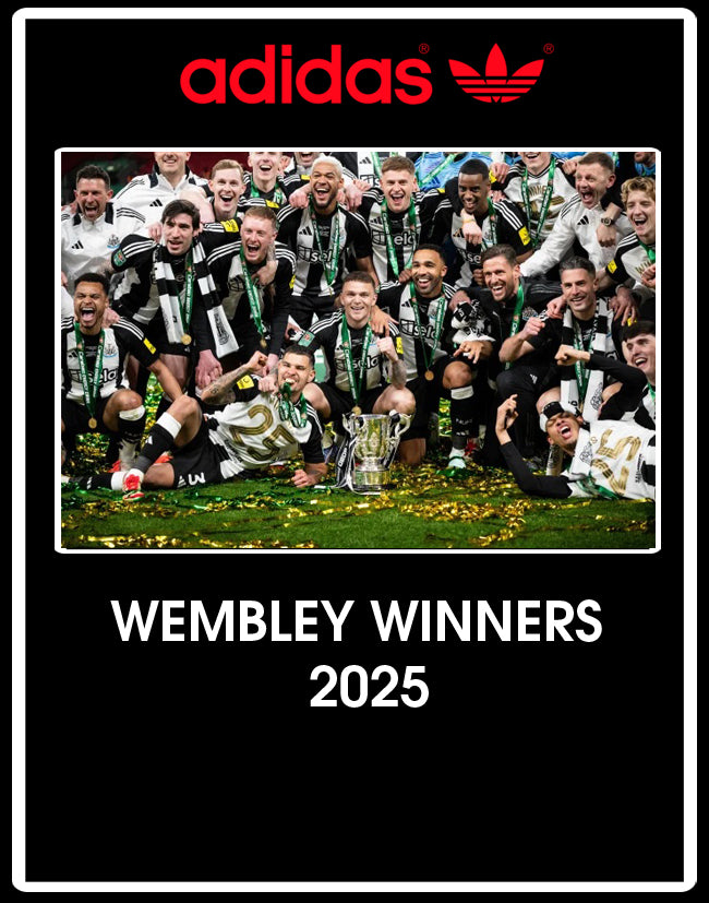 Limited edition Newcastle United Wembley 25 winners inspired Black /White/ Adidas custom Handball Spezial trainers / sneakers