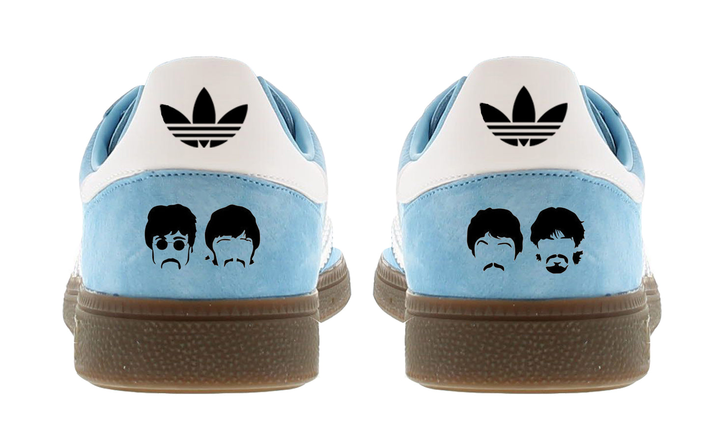 Limited edition The Beatles Abbey Road blue / white suede Adidas Handball Spezial trainers / sneakers