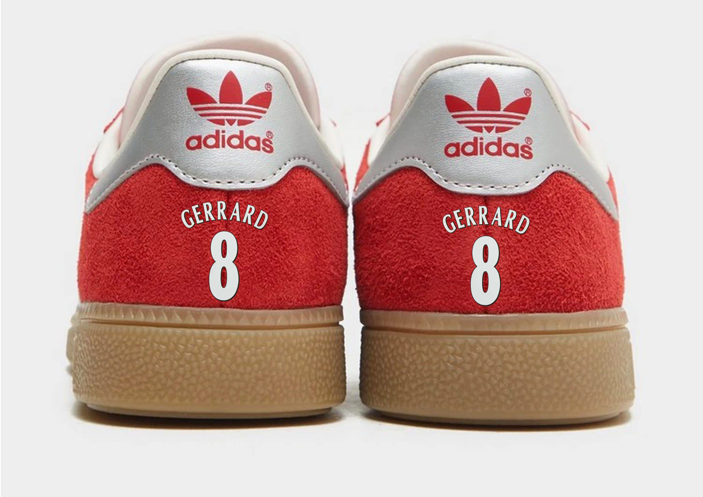 Limited edition Liverpool FC Steven Gerrard Istanbul `05 Adidas Munchen red custom trainers / sneakers
