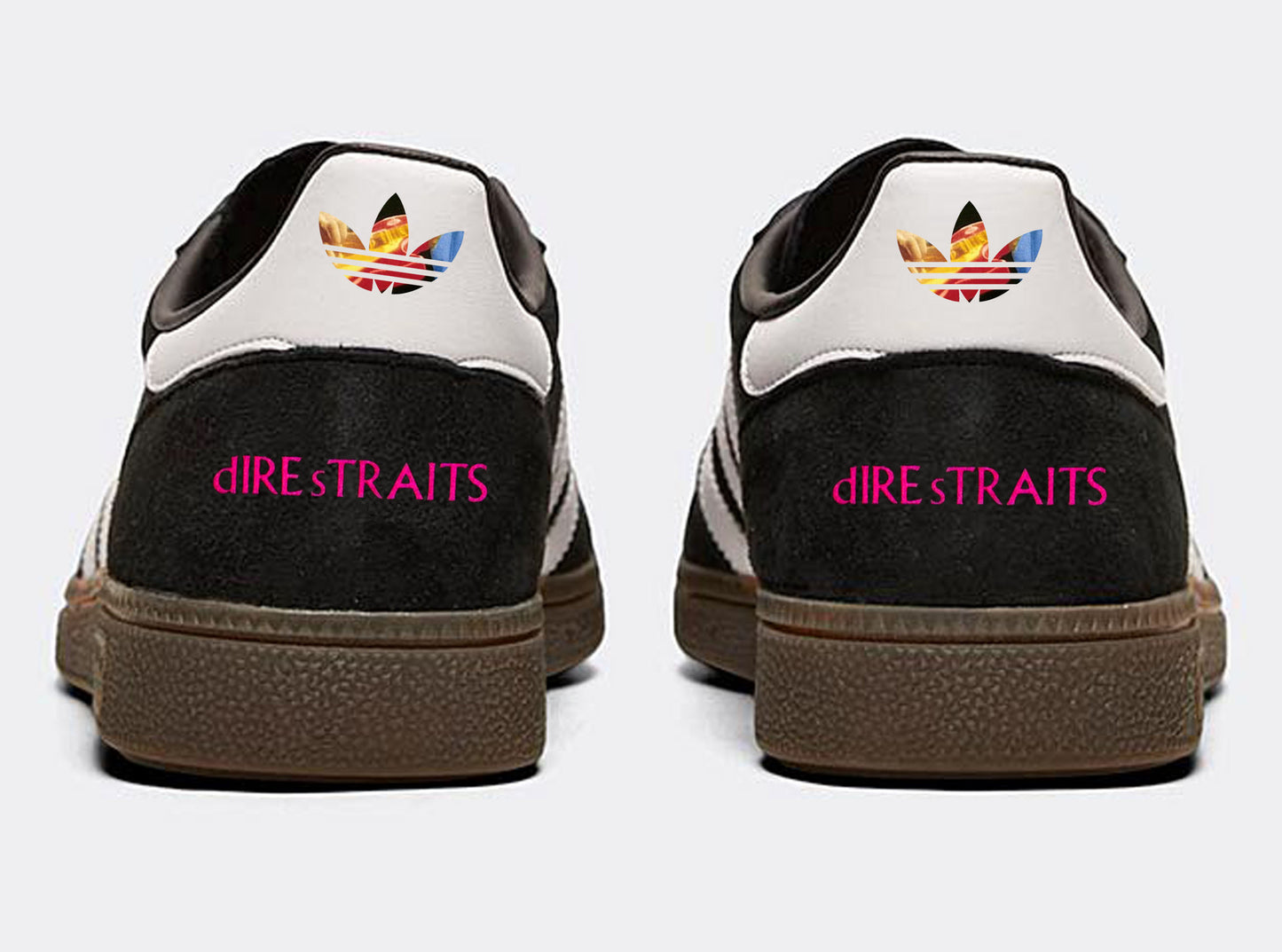 Limited edition Dire Staits - Money for Nothing Adidas custom Black Spezial trainers / sneakers (Copy)