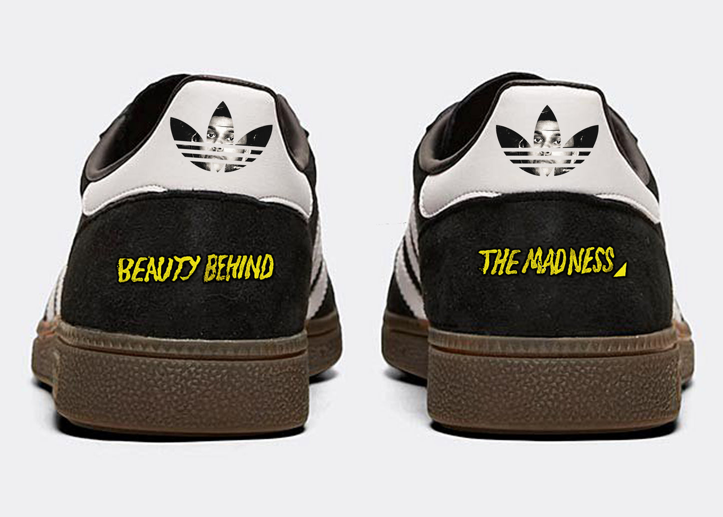 Limited edition The Weekend - Beauty behind the madness - Adidas custom Black / white Handball Spezial trainers / sneakers