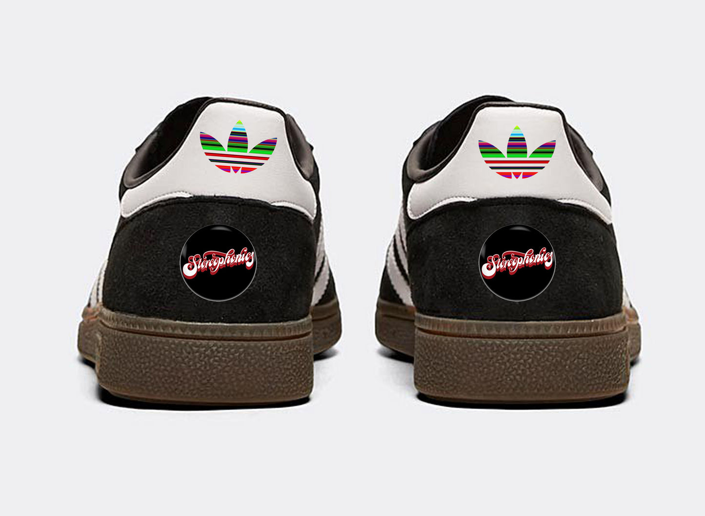 Limited edition Stereophonics inspired Black Adidas custom Spezial trainers / sneakers