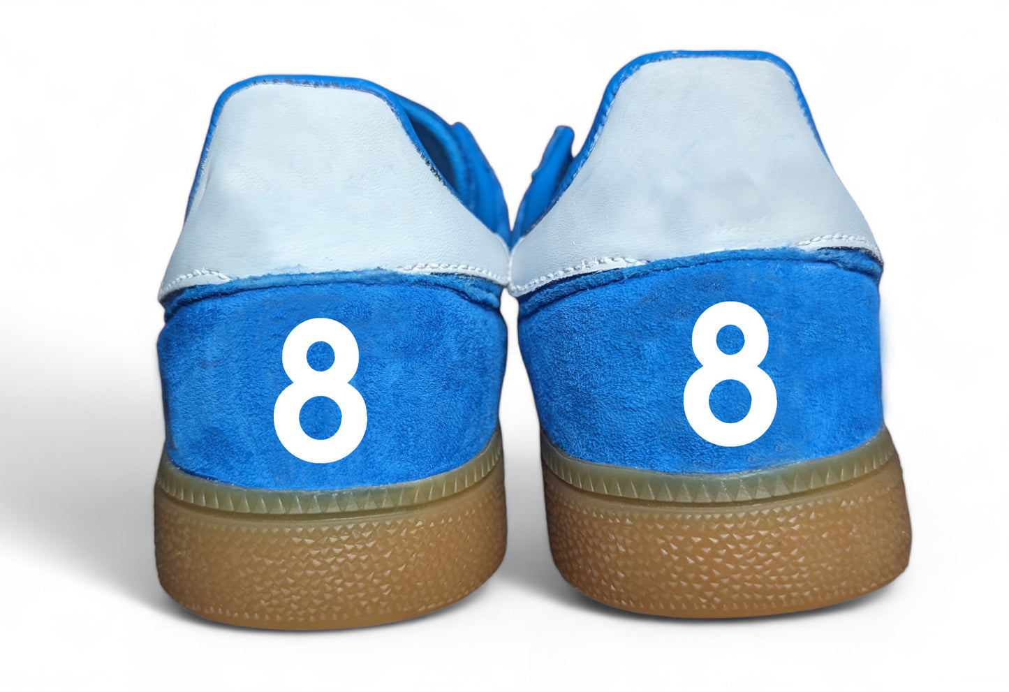 Limited edition Birmingham City Trevor Francis blue / white Adidas custom Handball Spezial trainers /sneakers