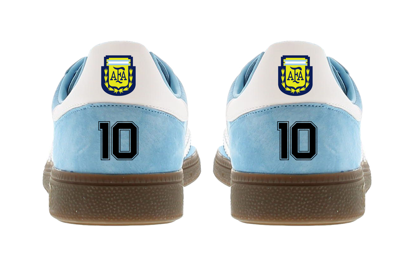 Limited edition Argentina Maradona `86 blue / white Adidas custom Handball Spezial trainers /sneakers