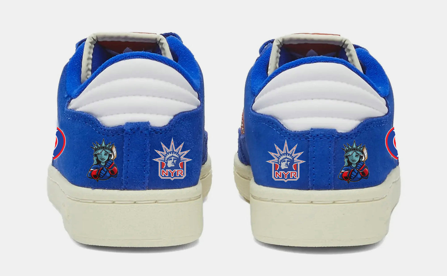 Limited edition Blue / White / Red New York Rangers Adidas centennial low trainers / sneakers
