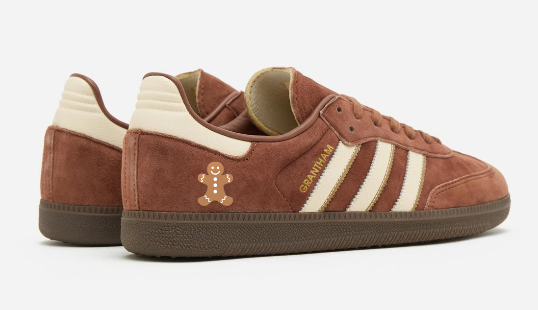 Limited edition Adidas Grantham Custom brown Samba OG trainers / sneakers