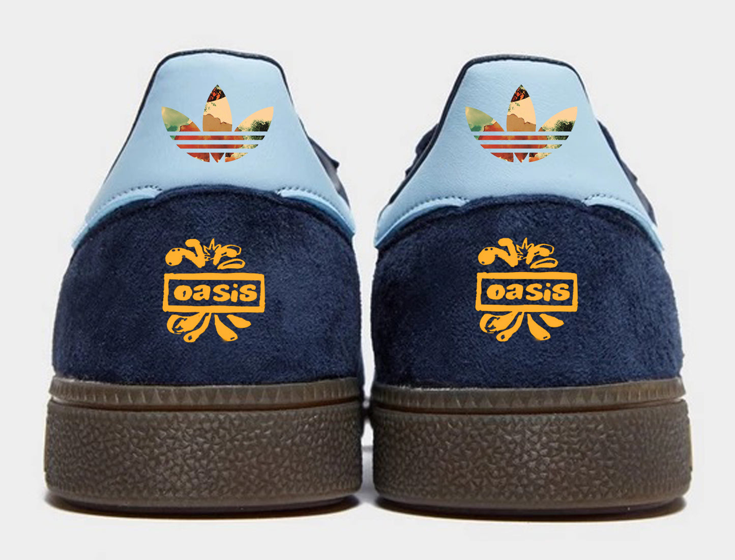 Limited edition Oasis - Dig out your soul - Adidas Navy custom Spezial trainers / sneakers