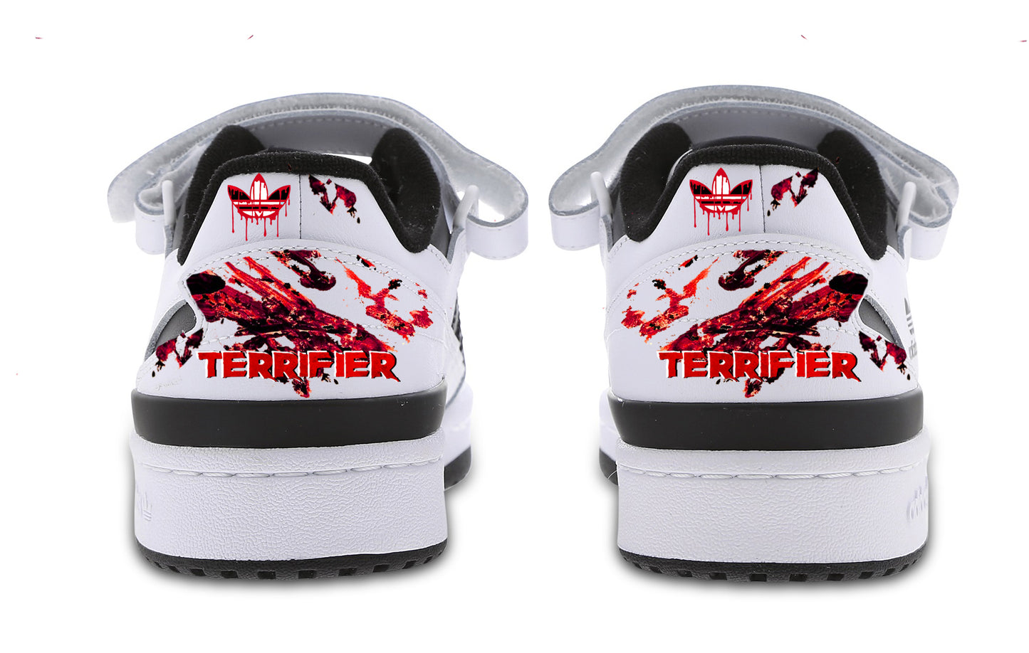 Limited edition Adidas Terrifier Movie Custom White / Black Centeninal Lo trainers / sneakers