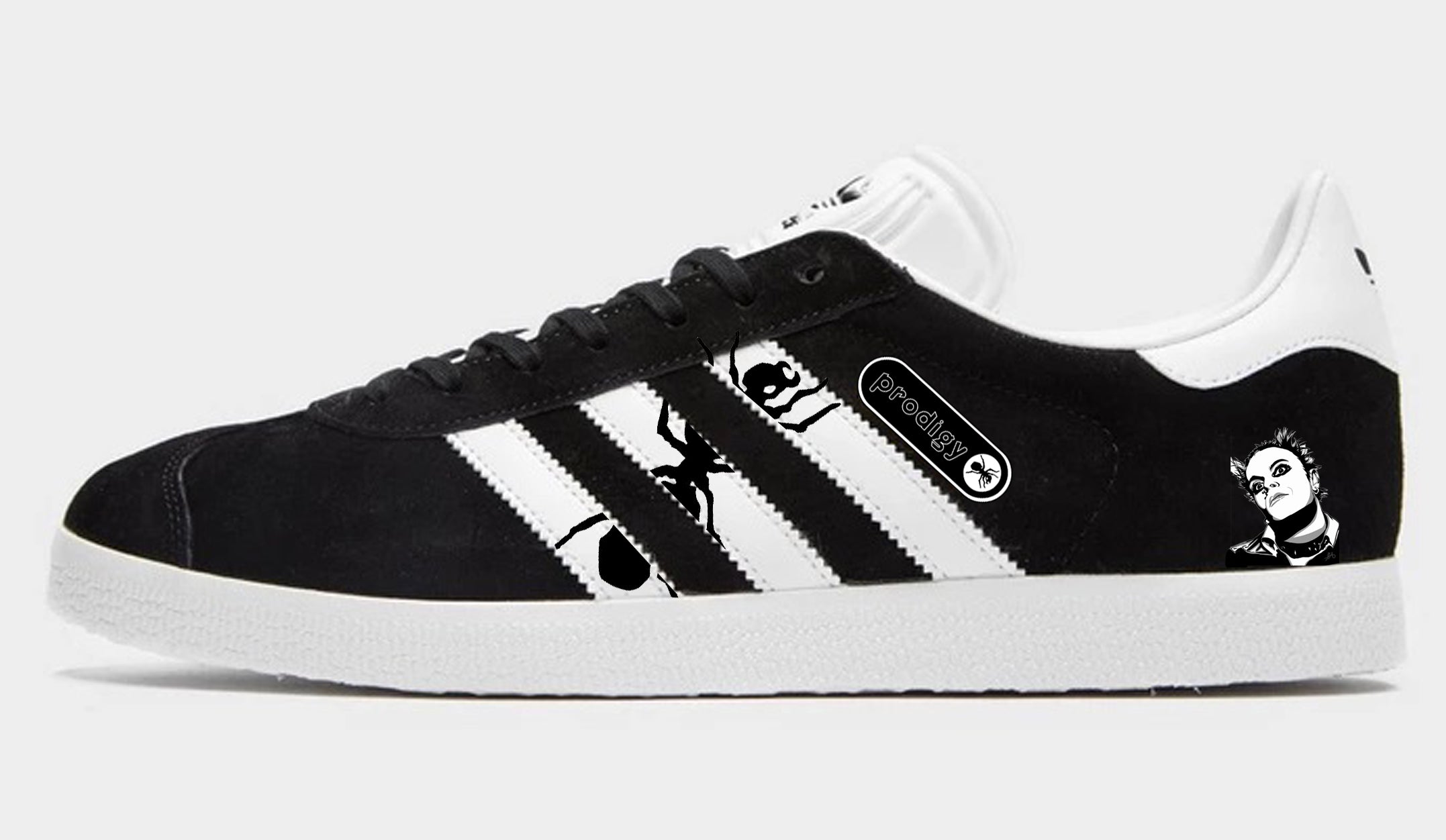 Limited edition The Prodigy / Keith Flint inspired Black Adidas custom –  Sneakcustomtrainers.com