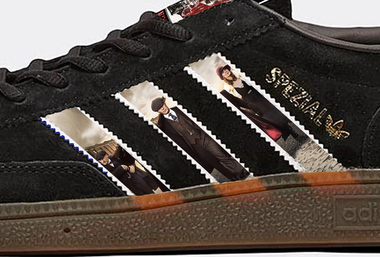 Limited edition Peaky Blinders Black Adidas Spezial trainers / sneakers