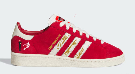 Limited edition Liverpool FC Premier league champions 25 red / white Adidas custom Jabbar trainers / sneakers