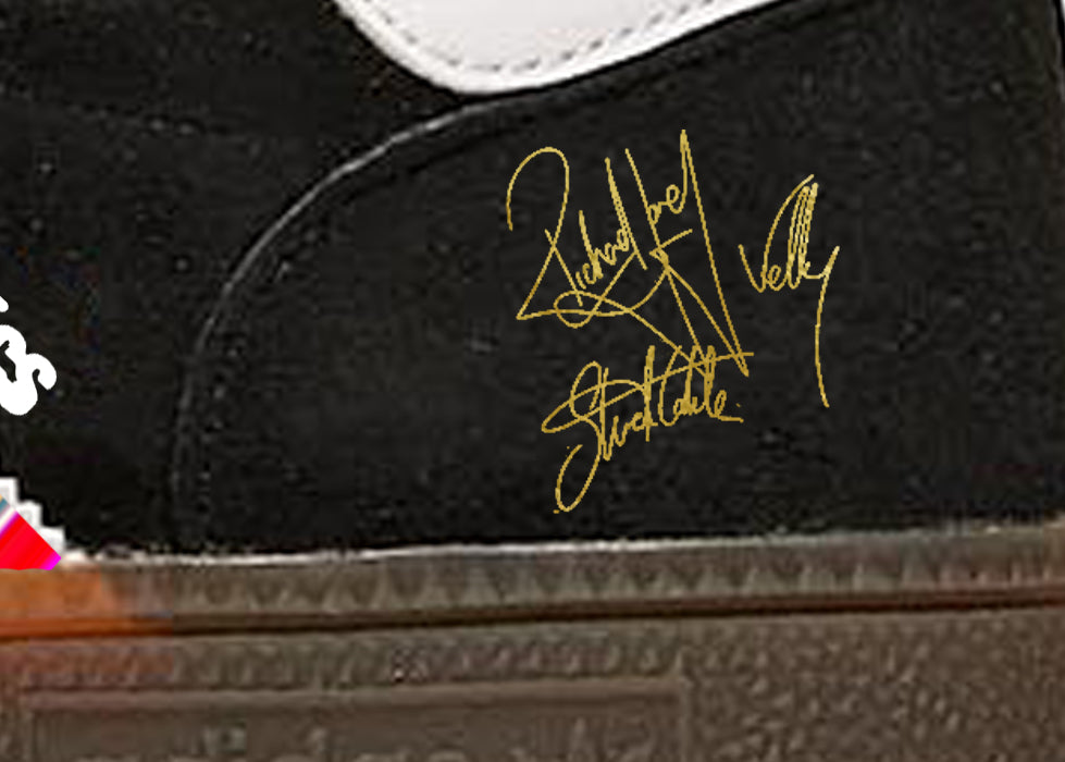 Limited edition Stereophonics inspired Black Adidas custom Spezial trainers / sneakers