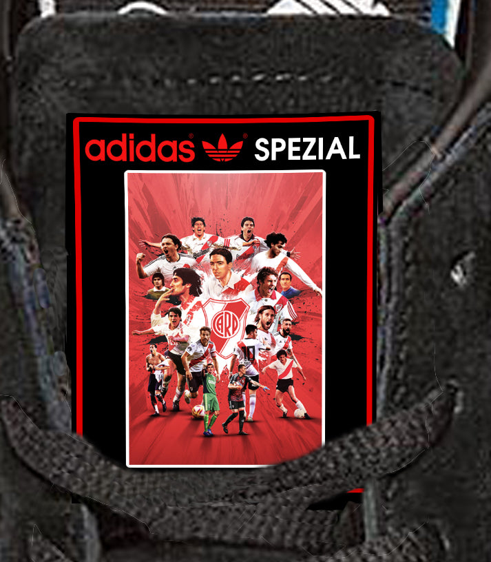 Limited edition Adidas River Plate black / red / white Spezial trainers / sneakers