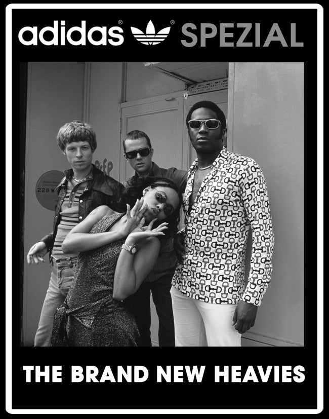 Limited edition The Brand New Heavies Adidas custom Black Spezial trainers / sneakers