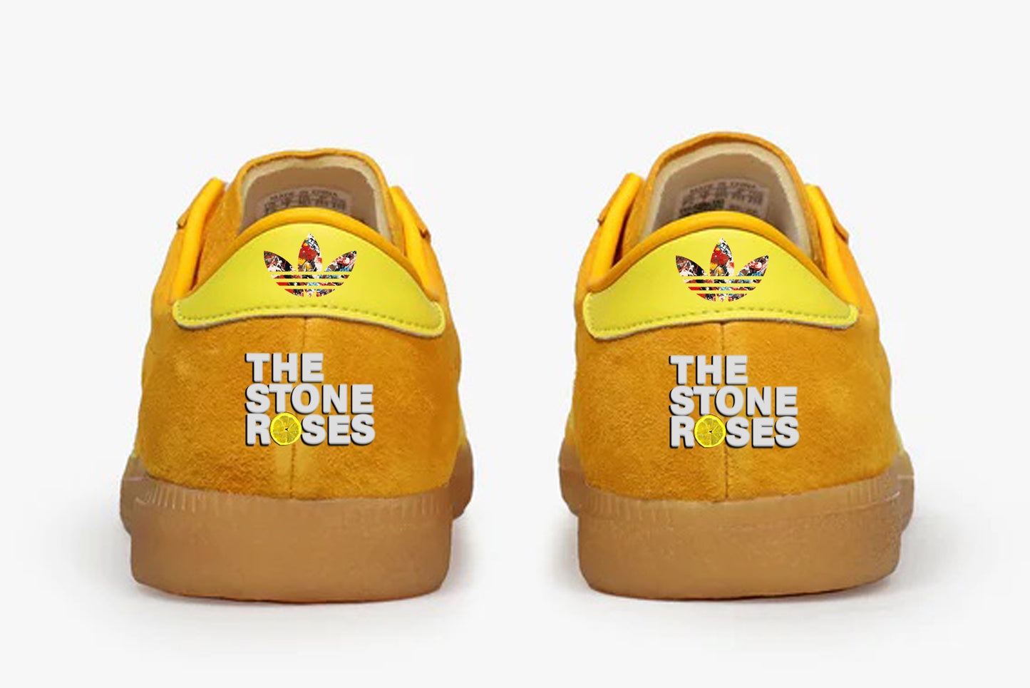 Limited edition The Stone Roses Elephant Stone Adidas Sunshine yellow / red trainers / sneakers