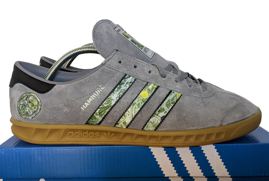 Limited edition The Stone Roses album grey / black Adidas custom Hamburg trainers / sneakers