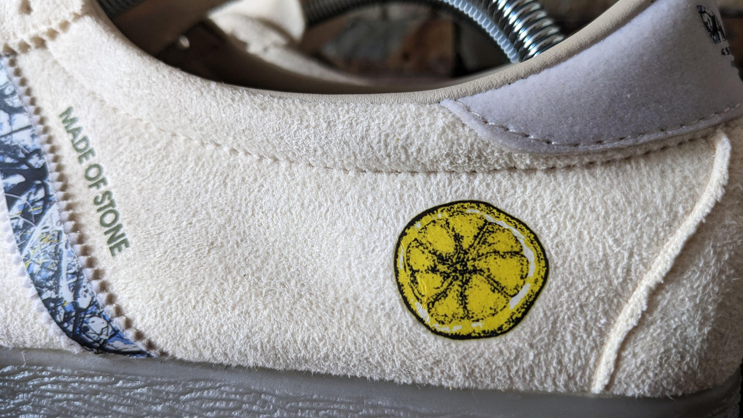 Limited edition The Stone Roses Made of Stone Custom Adidas originals off white / grey trainers / sneakers