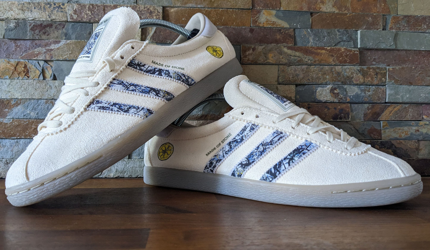 Limited edition The Stone Roses Made of Stone Custom Adidas originals off white / grey trainers / sneakers