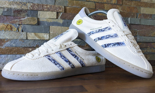 Limited edition The Stone Roses Made of Stone Custom Adidas originals off white / grey trainers / sneakers