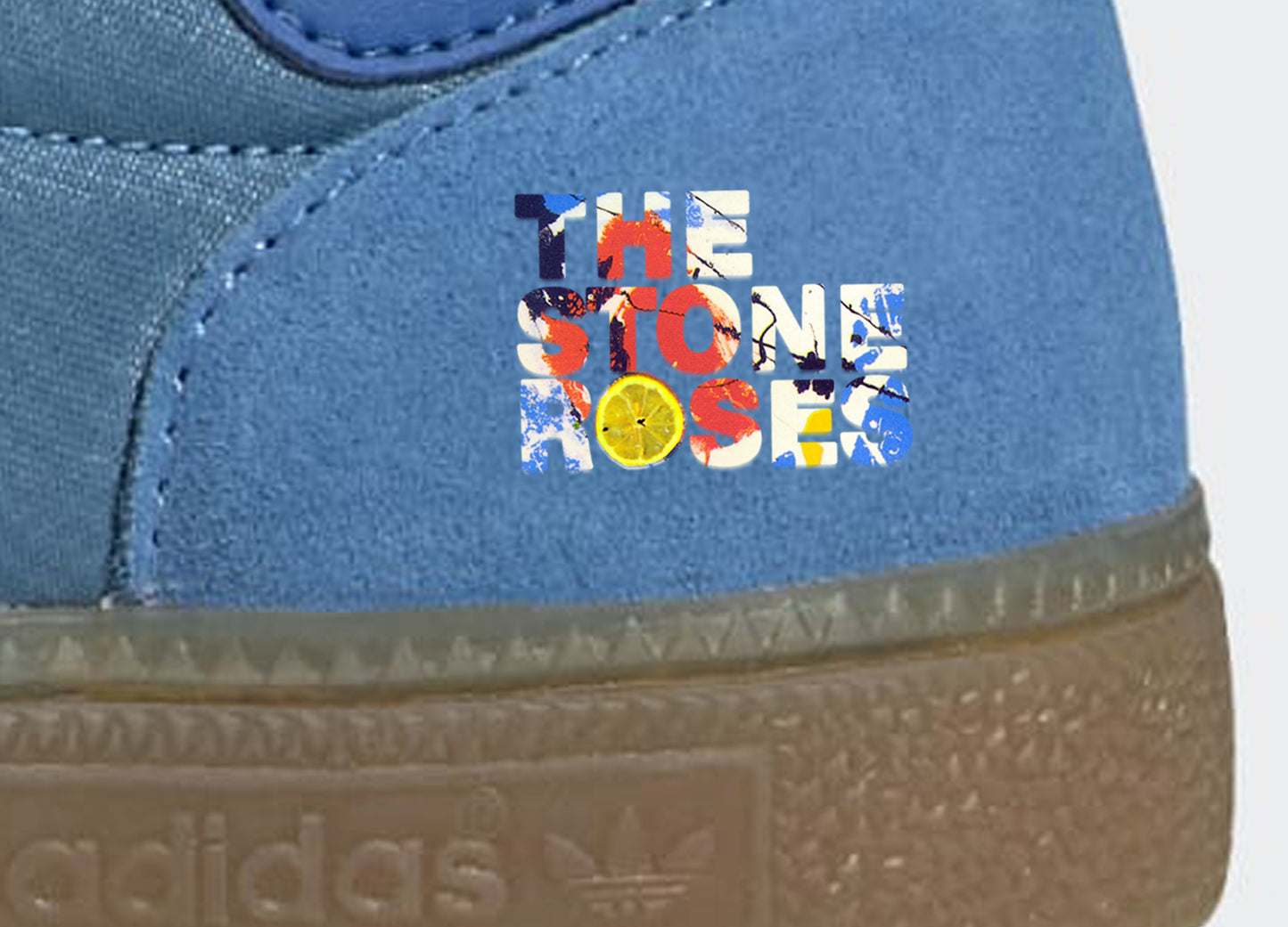 Limited edition The Stone Roses I wanna be adored custom adidas originals blue Handball spezial trainers / sneakers