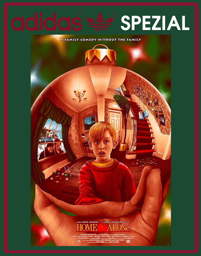 Limited edition Home Alone Christmas movie green / red Adidas Handball Spezial trainers / sneakers
