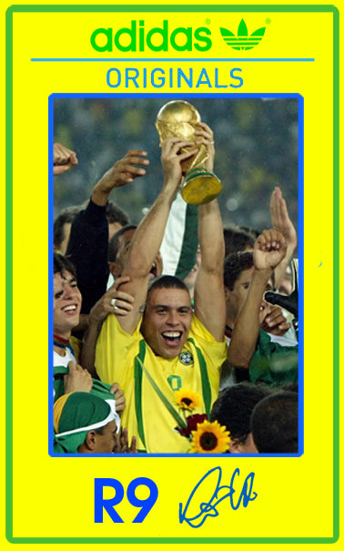 Limited edition Brazil Ronaldo 9 yellow / green suede adidas originals Sunshine trainers by Sneak customs