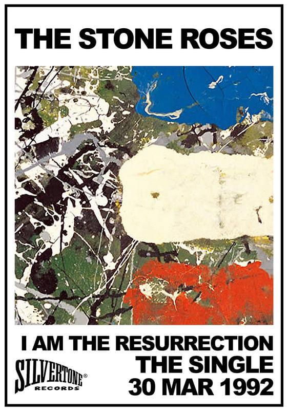 Limited edition The Stone Roses I am the resurrection adidas originals Dark Green / white Hamburg custom trainers / sneakers