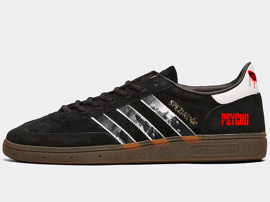 Limited edition Hitchcock`s Psycho movie Black / White / red Adidas Handball Spezial trainers / sneakers
