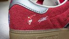 Limited edition England `66 world cup winners inspired red / white Adidas custom Munchen trainers / sneakers
