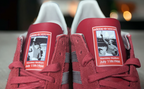 Limited edition England `66 world cup winners inspired red / white Adidas custom Munchen trainers / sneakers