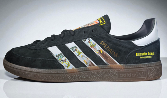 Limited edition Beastie Boys Intergalactic Adidas custom Black / white Handball Spezial trainers / sneakers