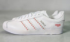 Limited edition Pacha Ibiza custom white leather Adidas  Gazelle trainers / sneakers