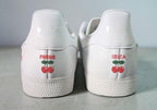 Limited edition Pacha Ibiza custom white leather Adidas  Gazelle trainers / sneakers