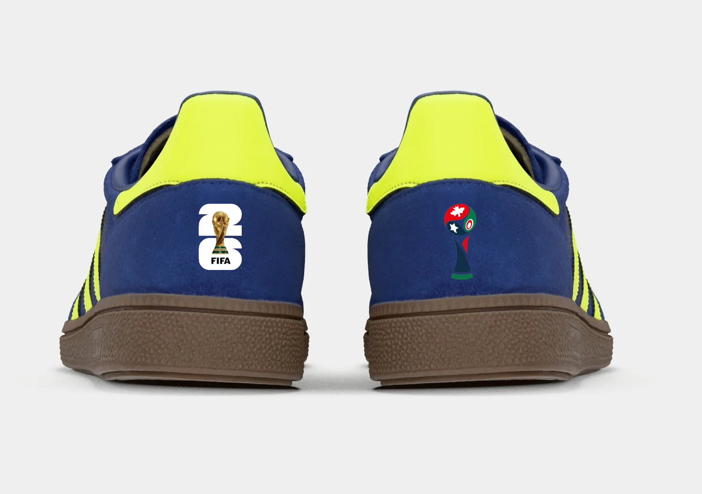 Limited edition Scotland World cup 26 Adidas custom Blue / Neon yellow Spezial trainers / sneakers