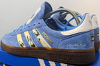 Limited edition Oasis Definitely maybe inspired Light Blue  Adidas custom Handball Spezial trainers / sneakers