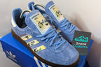 Limited edition Oasis Definitely maybe inspired Light Blue  Adidas custom Handball Spezial trainers / sneakers
