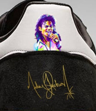 Limited edition Michael Jackson black / white Adidas custom Handball Spezial trainers / sneakers