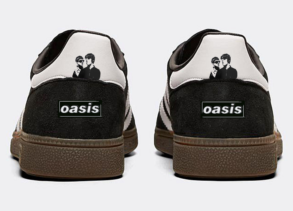 Limited edition Oasis - Don`t believe the truth - Adidas Black custom Spezial trainers / sneakers