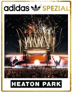 Limited edition Oasis Live 25 Heaton Park Adidas custom Black / white Handball Spezial trainers / sneakers