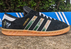 Limited edition Liam Gallagher Why me Why not? black / white Adidas custom Hamburg trainers / sneakers