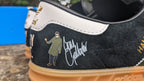 Limited edition Liam Gallagher Why me Why not? black / white Adidas custom Hamburg trainers / sneakers