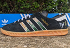 Limited edition Liam Gallagher Why me Why not? black / white Adidas custom Hamburg trainers / sneakers