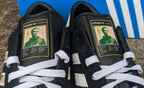 Limited edition Liam Gallagher Why me Why not? black / white Adidas custom Hamburg trainers / sneakers